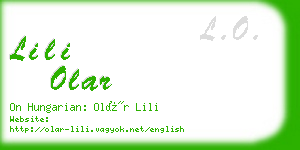 lili olar business card